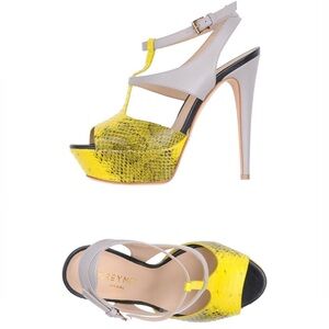 Grey Mer Platform Sandals Size 40